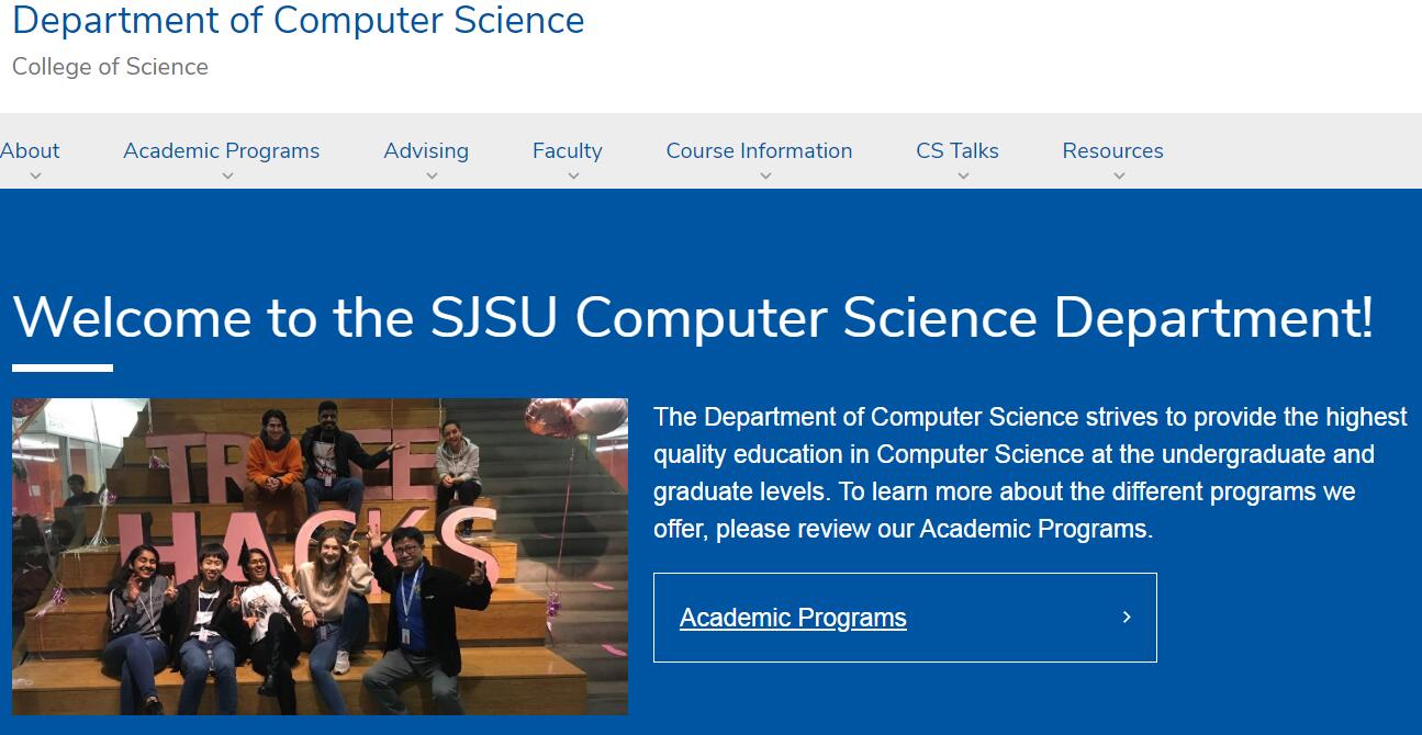 Department of Computer Science - San Jose State University