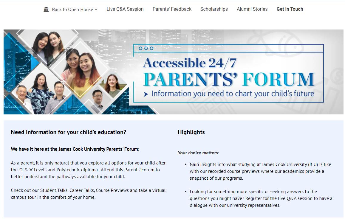 Parents Forum 2021 - JCU Singapore